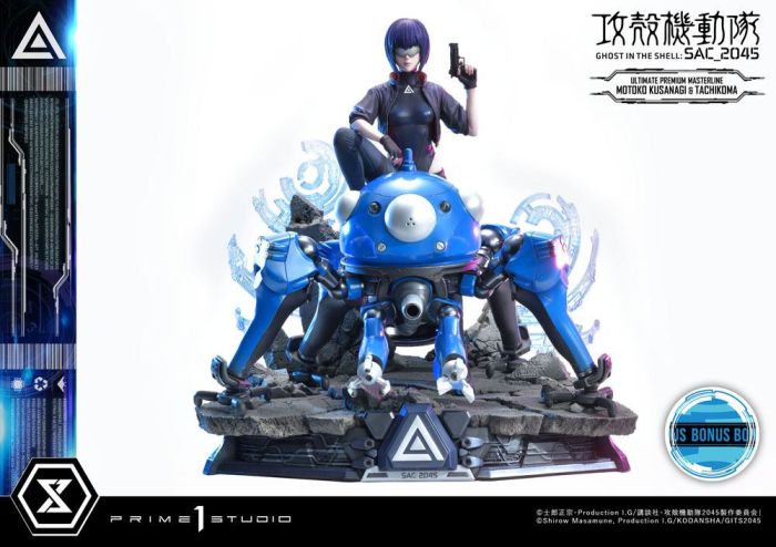 Ghost in the Shell: SAC_2045 1/4 Motoko Kusanagi and Tachikoma szobor(Bonus Version) 50 cm