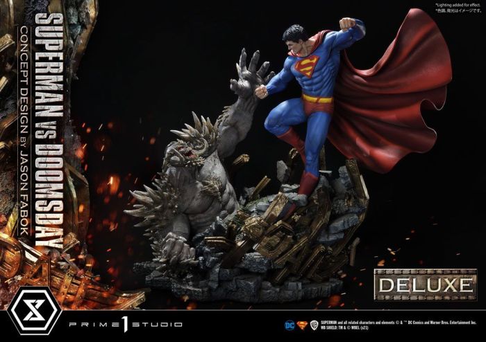 Prime 1 Studio DC Comics Statue 1/3 Superman Vs. Doomsday szobor by Jason Fabok Deluxe Bonus Version 95 cm