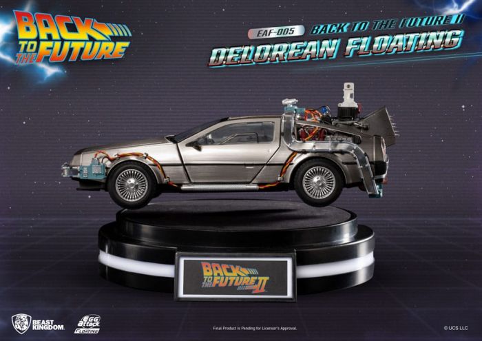 Beast Kingdom Back to the Future Egg Attack Floating Lebegő szobor Back to the Future II DeLorean Standard Version 20 cm