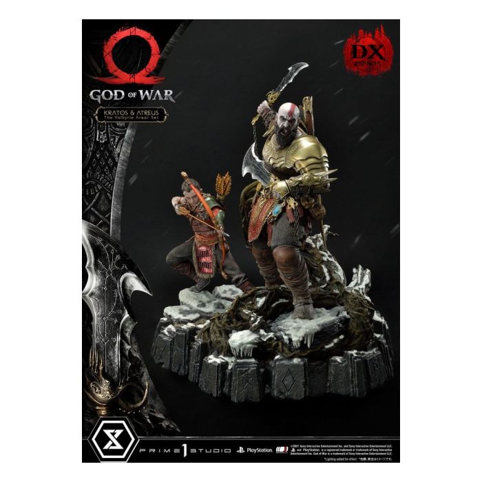 Prime 1 Studio God of War Premium Masterline Series Statue Kratos and Atreus in the Valkyrie szobor (Deluxe Version) 72 cm