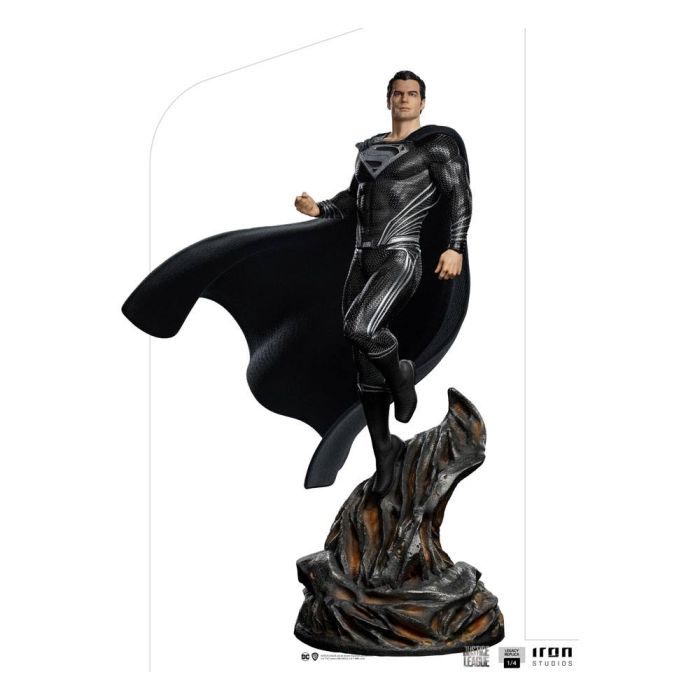Iron Studios Zack Snyder's Justice League Art Scale 1/4 Superman Black Suit szobor 69 cm