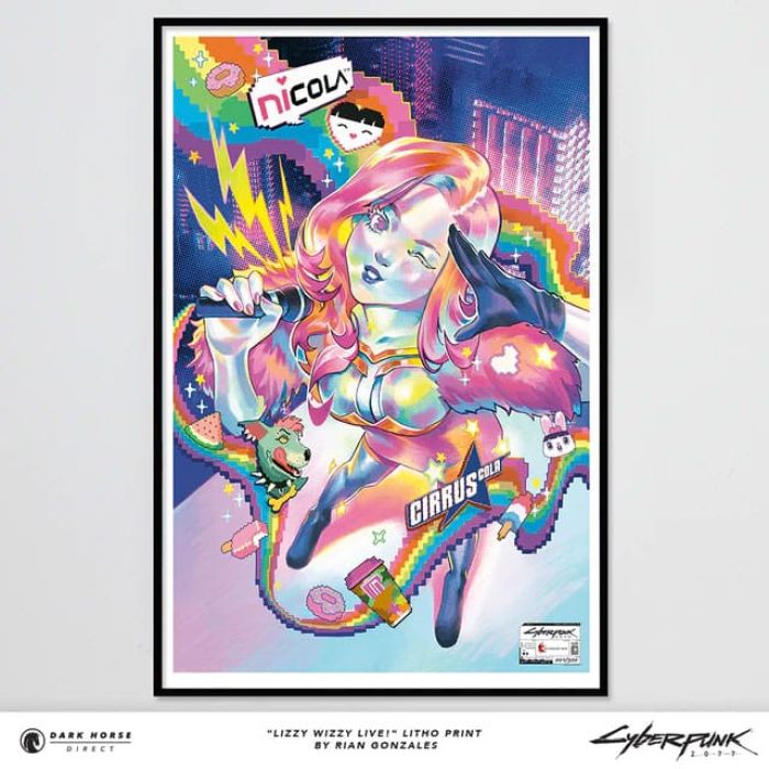 Dark Horse Cyberpunk 2077 Art Print Lizzy Wizzy Live! Limited Edition 60 x 90 cm