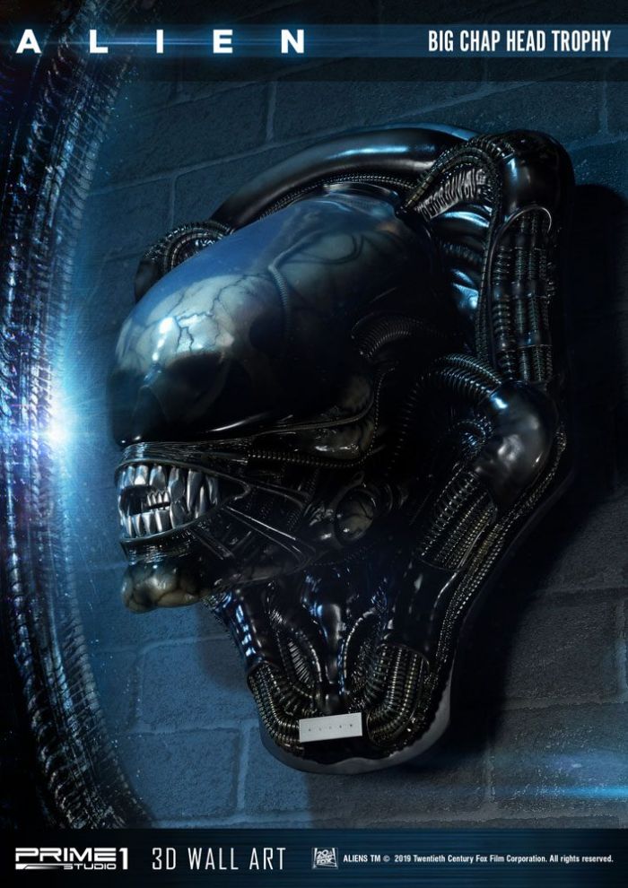 Alien 3D Wall Art Big Chap Head Trophy 58 cm